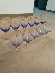 Krištáľové modré poháre - 2
