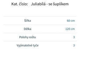 Postieľka 2 v 1 z masívu Julka 120/60 cm - biela - 2