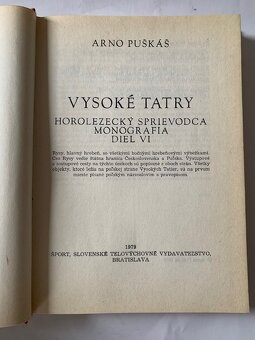 VYSOKÉ TATRY VI - Arno Puškáš 1979 - 100% stav - 2