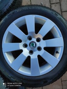 Letné kolesá originál Škoda 5x112R16 elektróny - 2