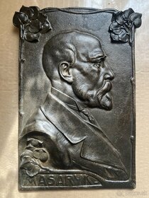 plaketa Masaryk Tomaš Garik 25cm/20cm bronz dohoda - 2