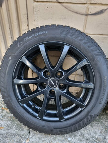 Alu disky Borbet 5x100 6,5Jx15H2 + zimné pneu 185/60 R15 - 2