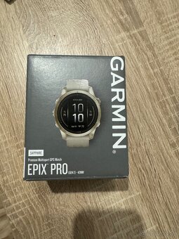 Garmin epix pro (g2) sapphire 42mm soft gold light sand band - 2