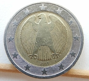 2 Euro  Nemecko 2011 J  -  dvojitý jazyk - 0010 - 2