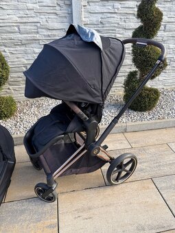 Predám Cybex Priam 4.0 black s rose gold podvozkom - 2