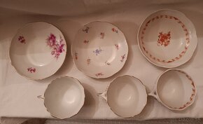 Míšeň, Meissen - malované porcelánové šálky - 2