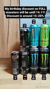 Monster Energy plechovky PLNÉ - 2