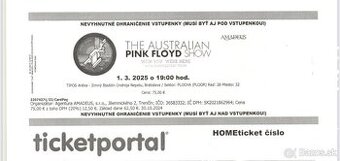 Predám lístoky The Australian Pink Floyd Show - 2