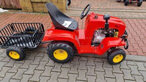 Dětský čtyřtaktní zahradní traktor s přívěsem110. - 2