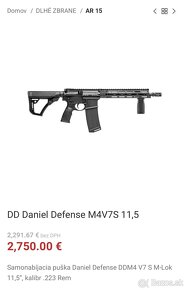 Daniel Defense M4v7s - 11,5” hlaveň (nosenie na A) - 2