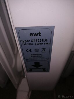 Elektrický olejový radiator ETW 2500 W - 2