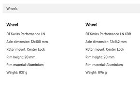 Sada cestnych kolies DT Swiss Performance LN / LN XDR - 2