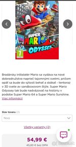 Hra Super Mário Odyssey,SD karta, púzdro na nintendo switch - 2