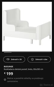 Rastúca posteľ IKEA BUSUNGE s matracom - 2