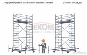 Pojazdné lešenia až do 13,6m výšky. 0,8x1,8m, alebo 1,5x2,8m - 2