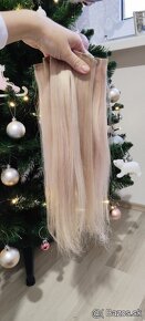 Clip in seamless vlasy na sponkach - 35 cm, blond melir - 2