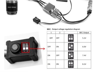 Predám combo regulátor ESC + motor-striedavé /brushless/ 2ks - 2