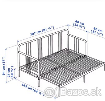 Kovová rozkladacia posteľ - 2