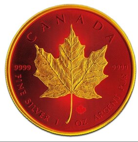 Investicne striebro mince minca Maple Leaf 100 ks svet - 2