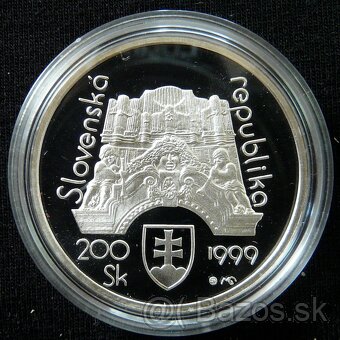 Slovenské strieborné 200 koruny proof, bk - 2