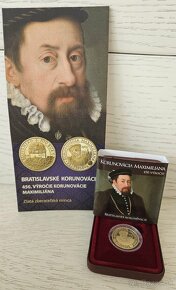 Zlata zberatelska minca 100€ Korunovacie Maximiliana 2013 - 2