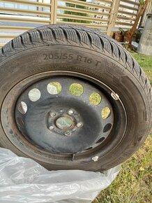 zimné pneumatiky na plecháčoch 205/55 R16 T - 2