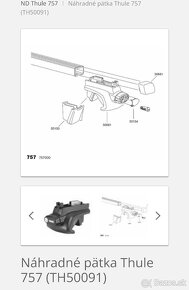 Thule pätka na strešný nosič VW 4ks - 2