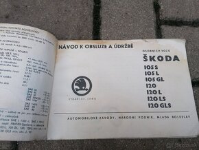 Predám kniha Návod k obsluhe a údržbe pre Škoda 105, 120 - 2