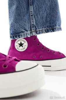 Converse Chuck Taylor All Star Hi lift vo fialovej farbe - 2