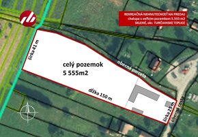 Krásny veľký pozemok 5.555 m2 - Sklene, okr. TurčianskeTepli - 2