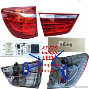 BMW F25 F26 modul zadneho svetla led - 2