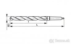 Vrták D=19,5 mm šroubovitý s kužel.stopkou HSS,ČSN 221140 - 2