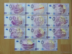 0 eurové bankovky 2021, 2022, 2023 2024 a České - 2