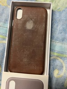 Originál Apple Leather Case iPhone Xs Max - 2