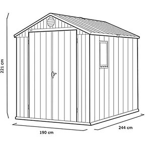 Záhradný domček imitácia dreva 1,9x2,5m - 2