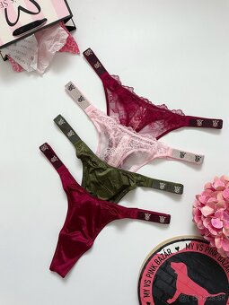 Victoria’s Secret shine strap tanga nohavičky L - 2