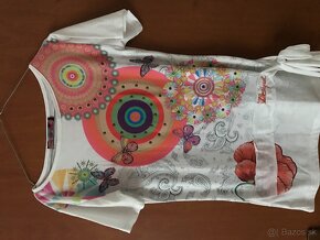 NOVÉ DESIGUAL originál white damske tricko M/L - 2