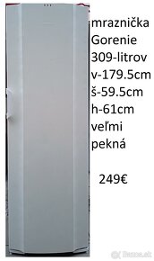 predám mrazničku 309-litrov - 2