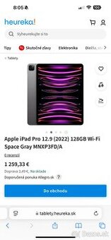 Predam vymenim Ipad Pro M1 12,9 5th generation - 2