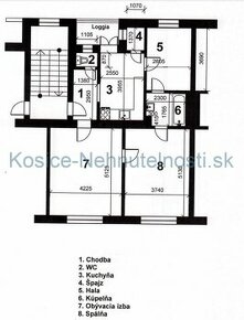 Predaj 3i tehlový byt 71 m2 Bocatiova 8 Košice – Staré Mesto - 2