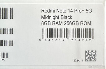 Xiaomi Redmi Note 14 pro plus 5G nový 8/256 - 2