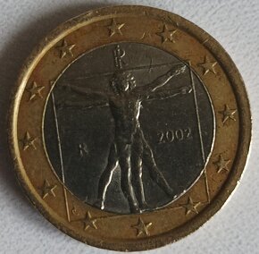 1 euro z roku 2002zle razená - 2
