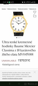 Baume Mercier ZLATE 18K ZLATO 750/100 SU ORIGINAL TOP STAVE - 2