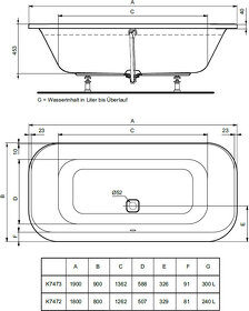 Vaňa TONIC OVAL 180x80cm - 2