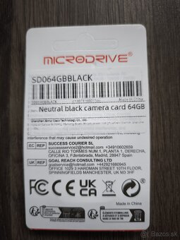 Pamäťová karta microDrive SD 64GB (nová) - 2