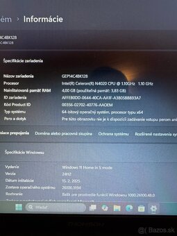 Predam notebook Thomson 14.1" HD 128ssd 4GB RAM Win11 Nemec - 2