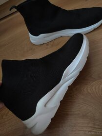 Čierno-biele ponožkové tenisky PIER ONE - 2