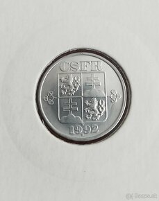 Predám vzácnu mincu 5 hal.1992 R, ČSFR, UNC - 2