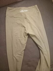 Lelosi - dlhé zelené legíny (khaki, olivová zelená) - 2