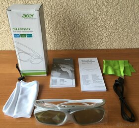 3D okuliare na projektor Acer E4W Silver/White - 2